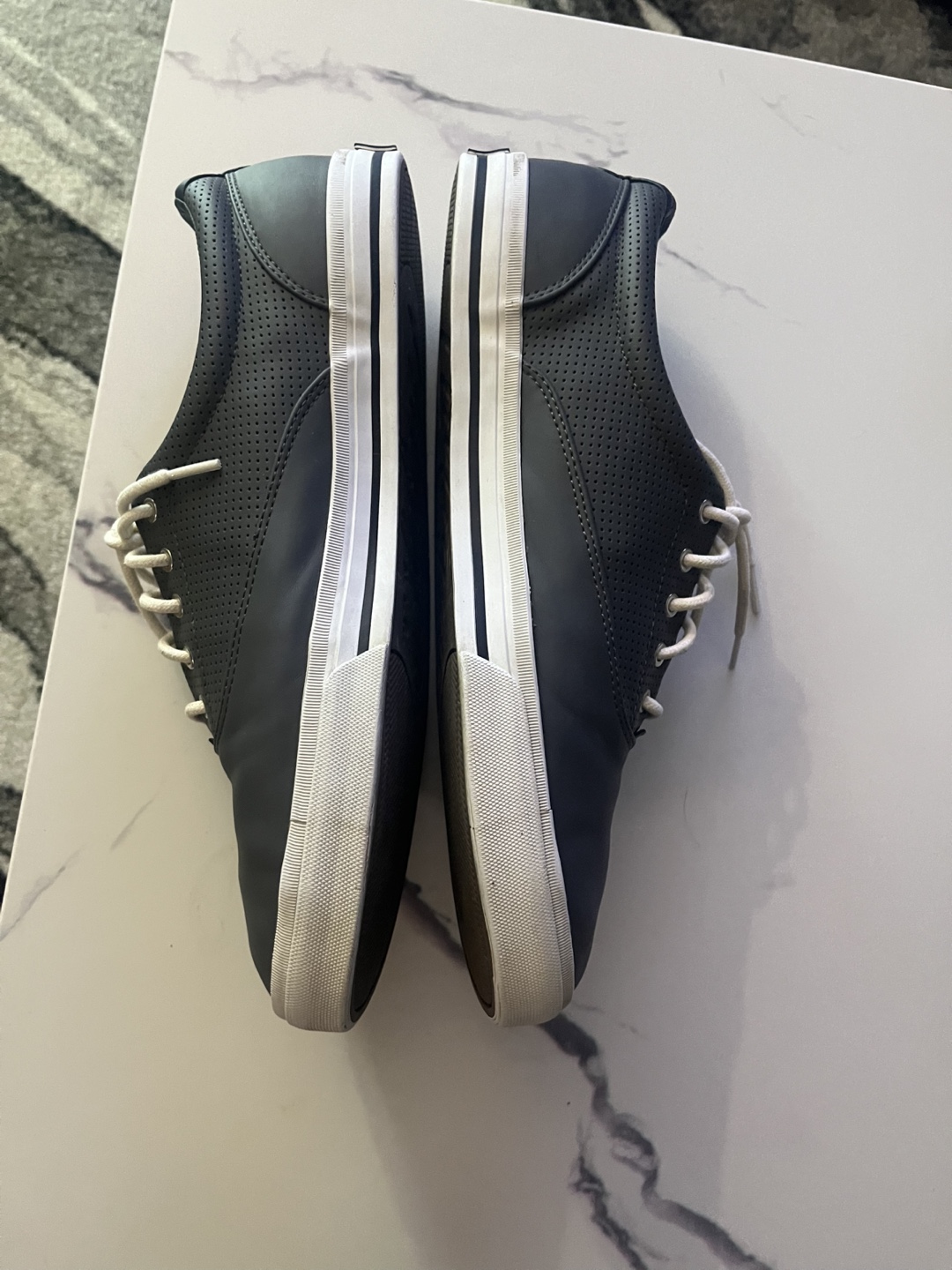Men's Tommy Hilfiger Dark Grey Leather Low-Top Sneakers - photo 5