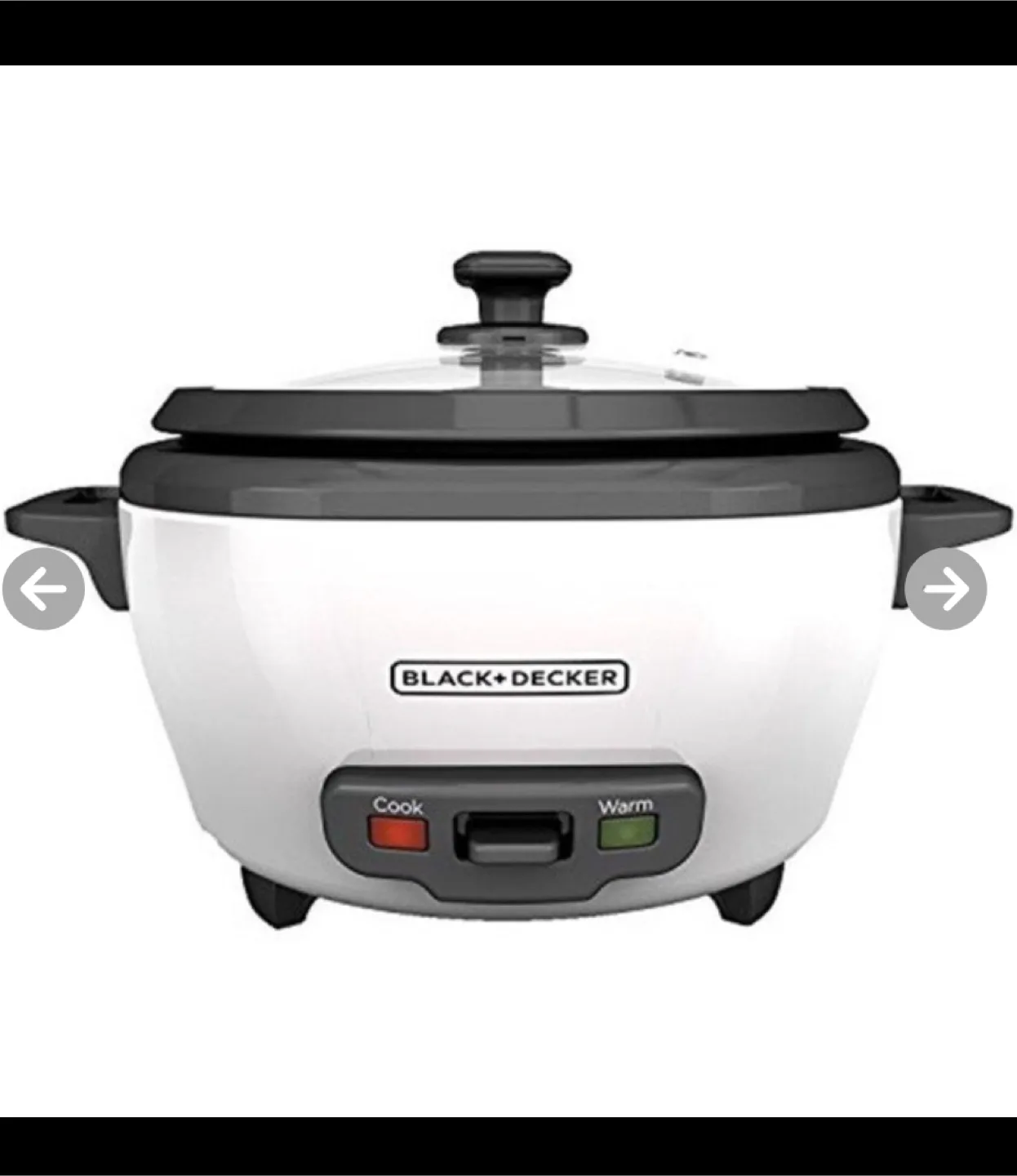 Black+Decker 3-Cup Cooked Rice Cooker thumbnail