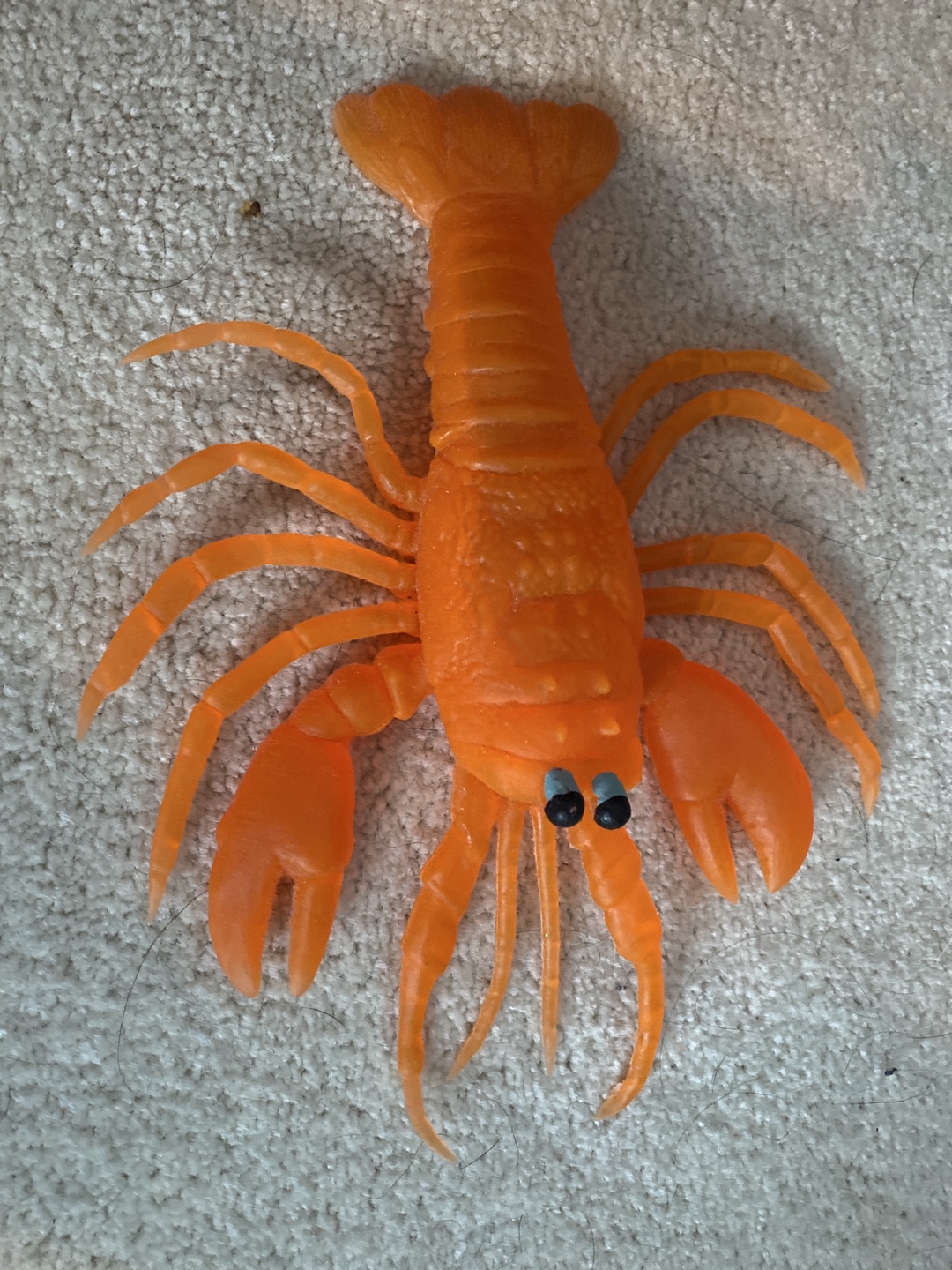 Orange Plastic Lobster Toy 🧡