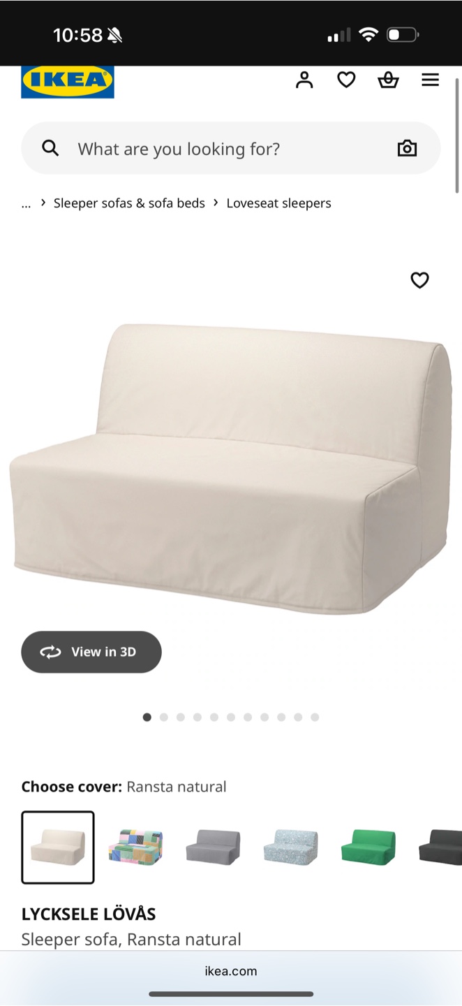 IKEA LYCKSELE LÖVAS Sleeper Sofa - Ransta Natural - photo 4