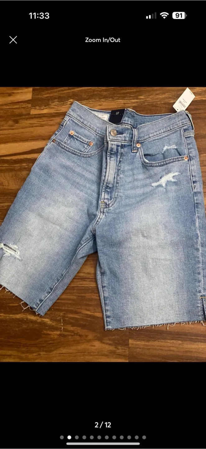 Gap Women's Light Wash Denim Shorts Size 27 image indicator(2)