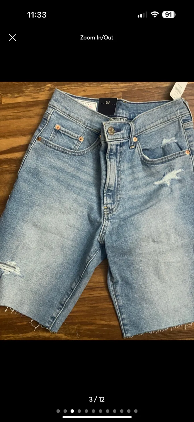 Gap Women's Light Wash Denim Shorts Size 27 image indicator(3)