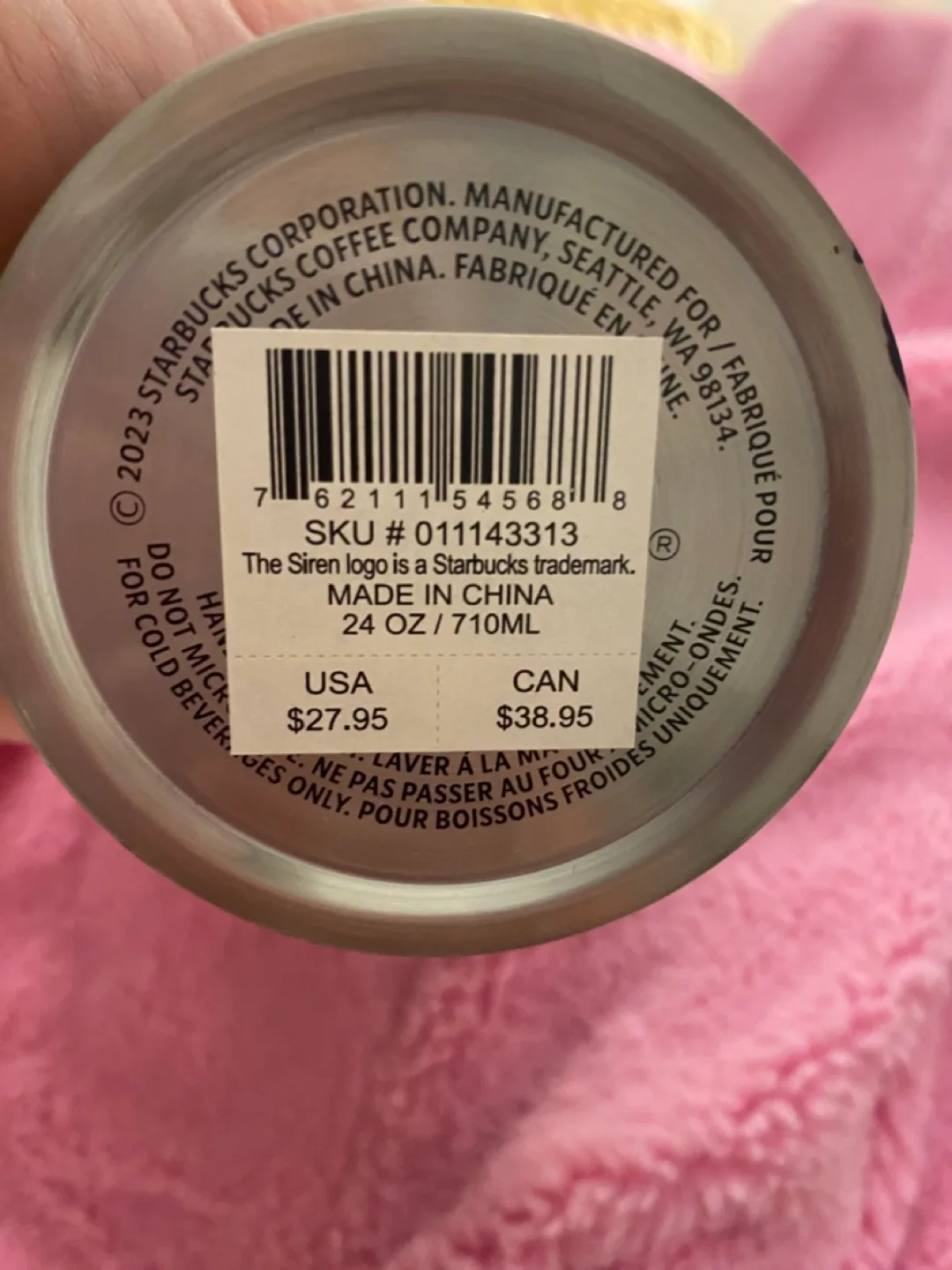 Starbucks Stainless Steel Tumbler with Floral Design image indicator(2)