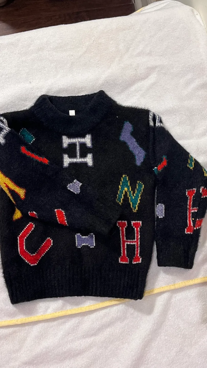 Kids' colourful letter sweater thumbnail