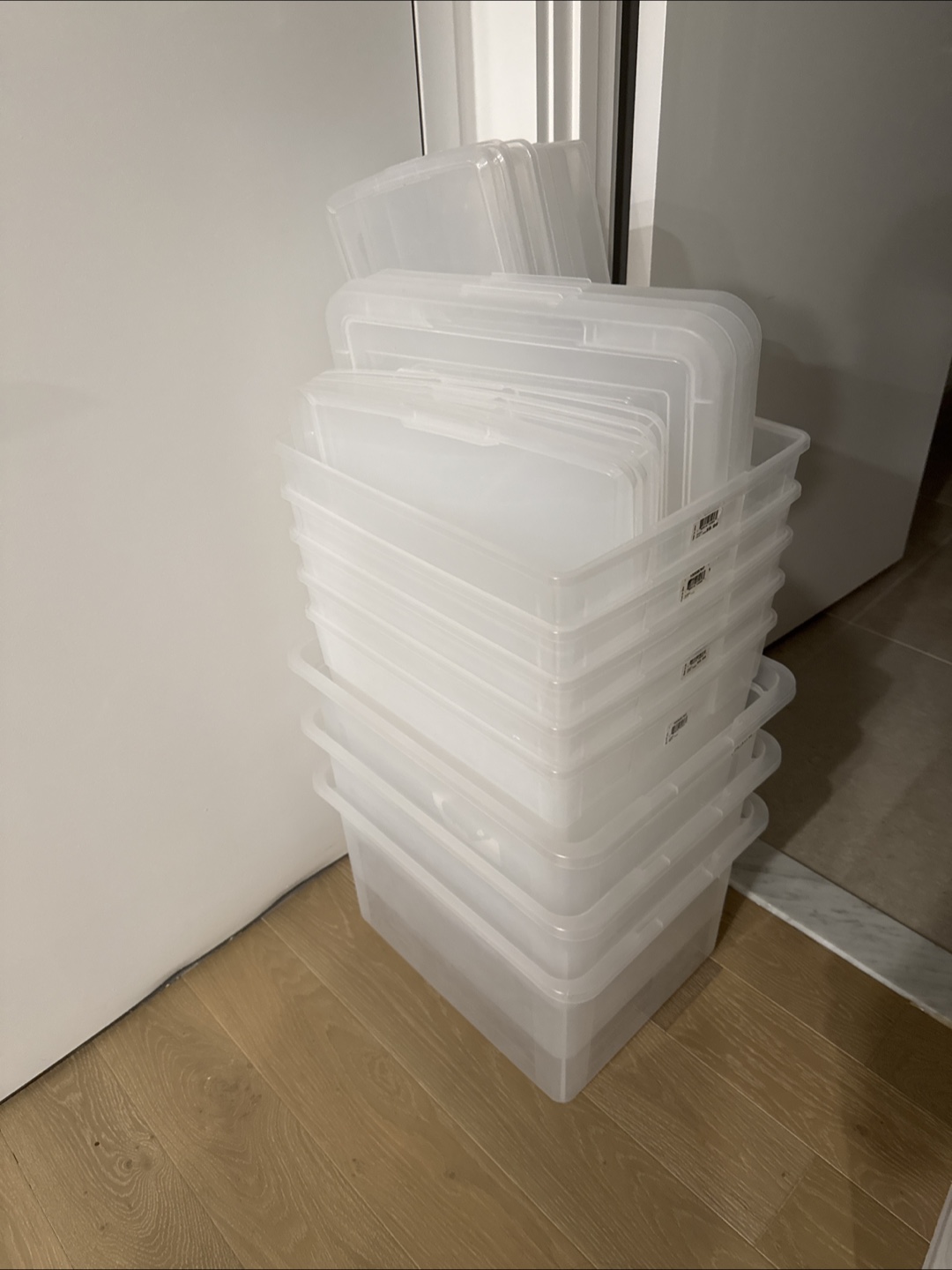 Clear Plastic Storage Bins with Lids