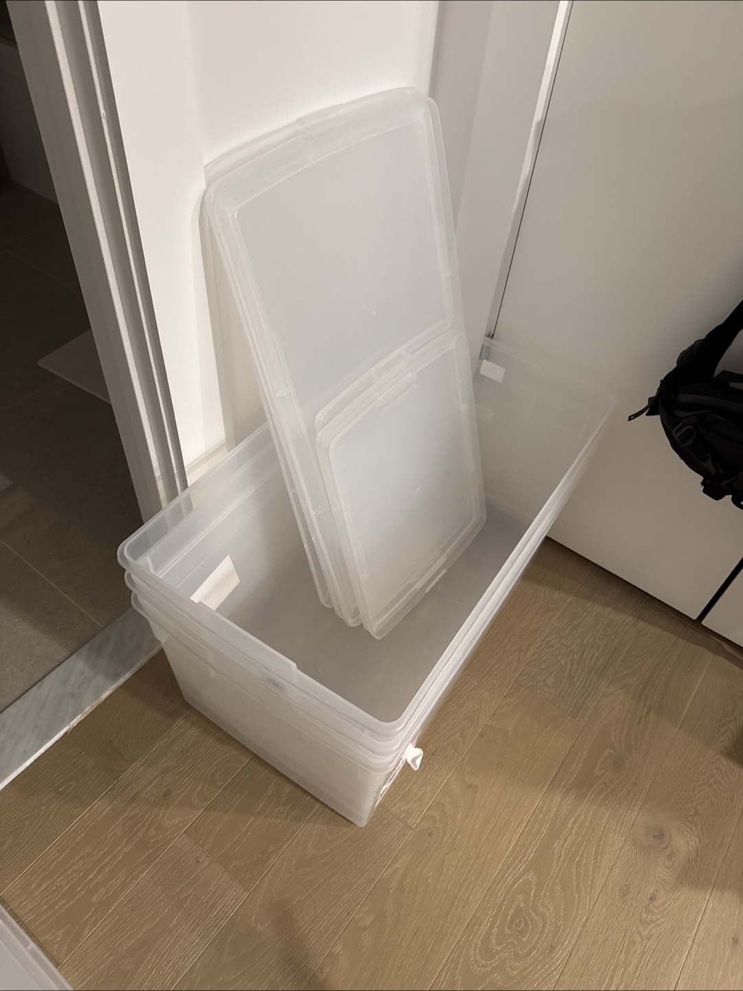 Clear Plastic Storage Bins with Lids - photo 2