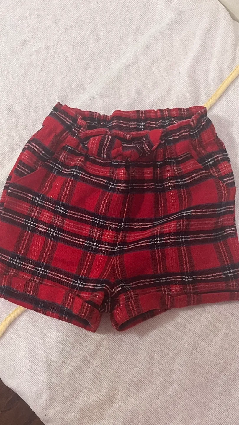 Girls' Red Plaid Shorts thumbnail