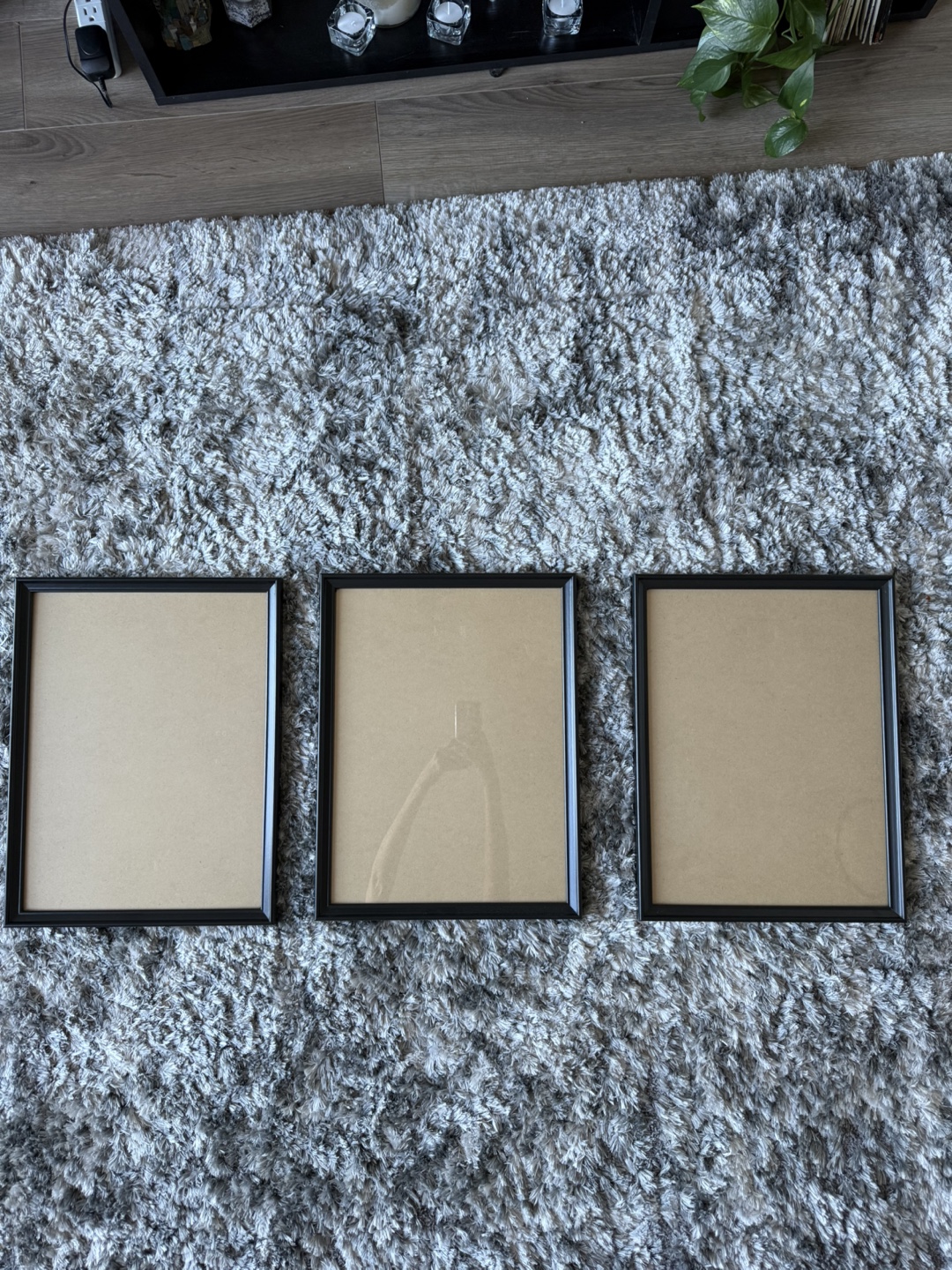 Three Black Picture Frames