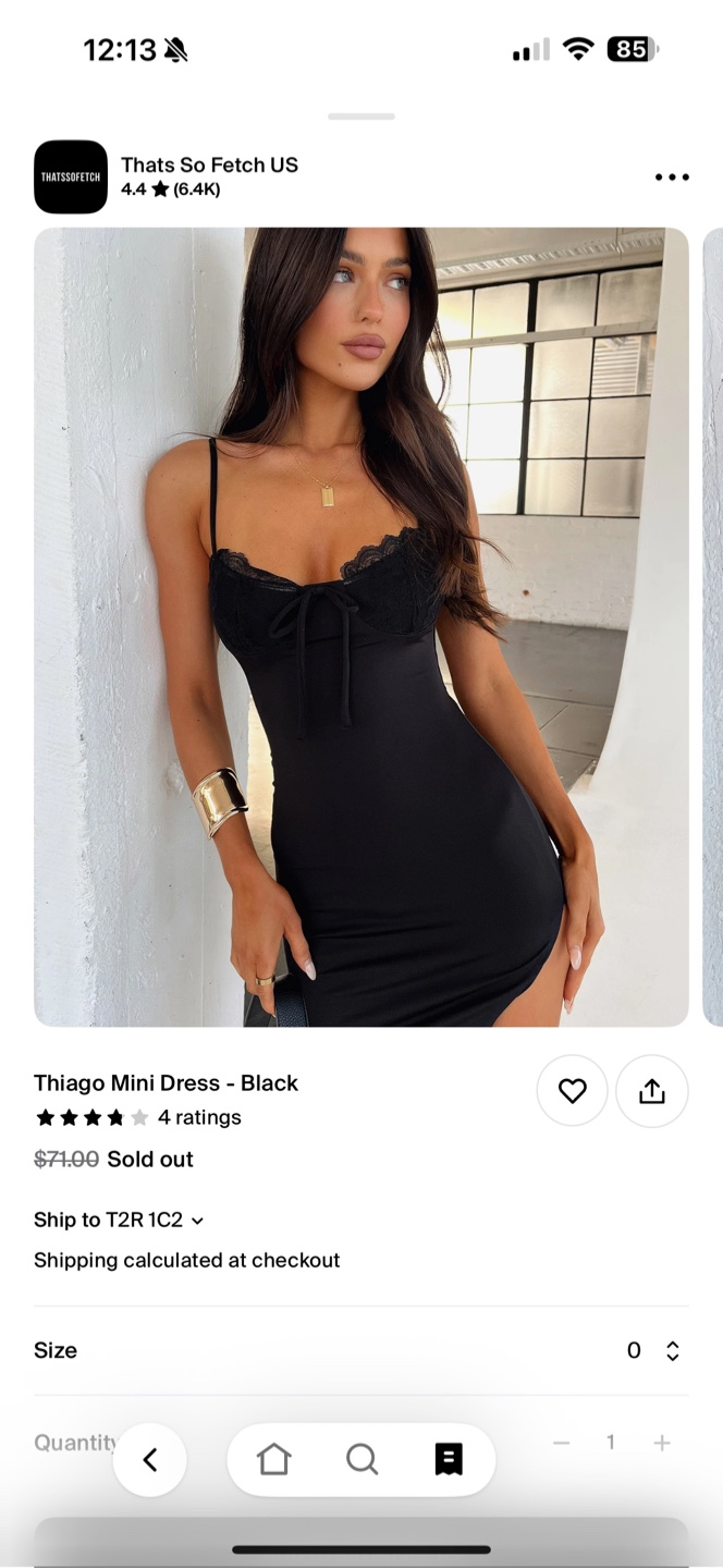 That's So Fetch Thiago Mini Dress - Black - photo 2