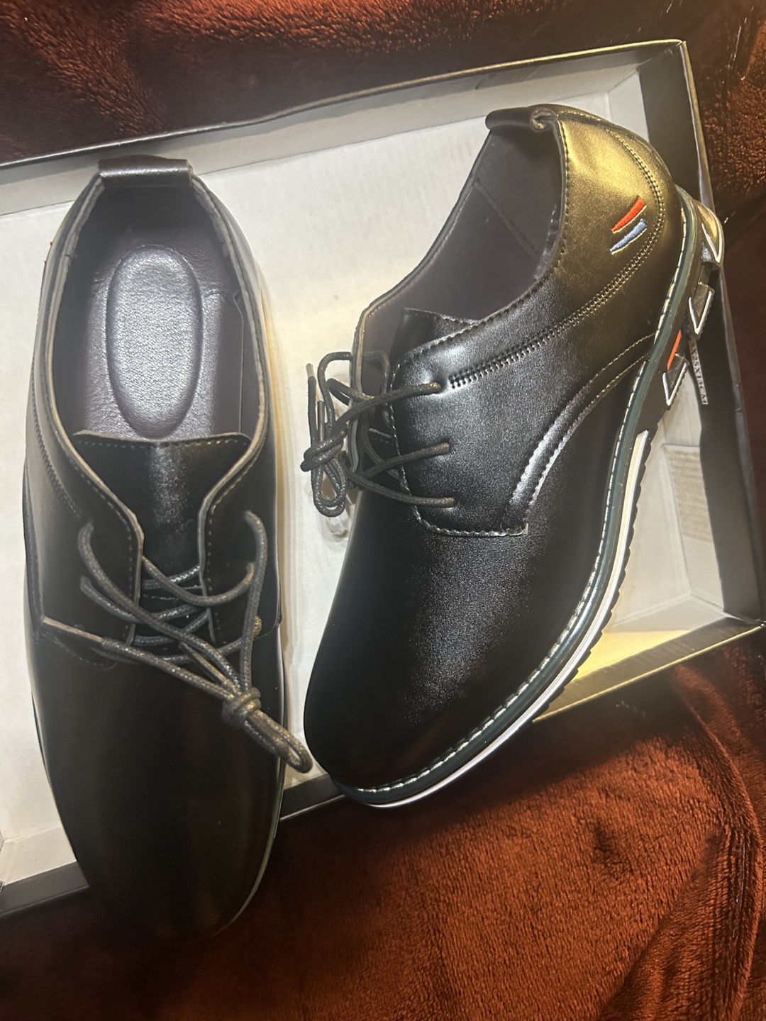 Men's Black Leather Formal/Casual Shoes - Size 42