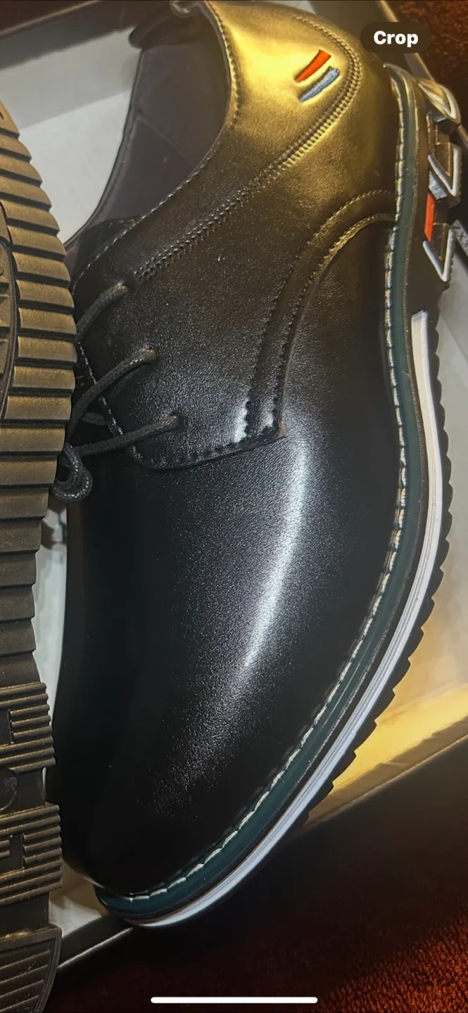 Men's Black Leather Formal/Casual Shoes - Size 42 image indicator(5)