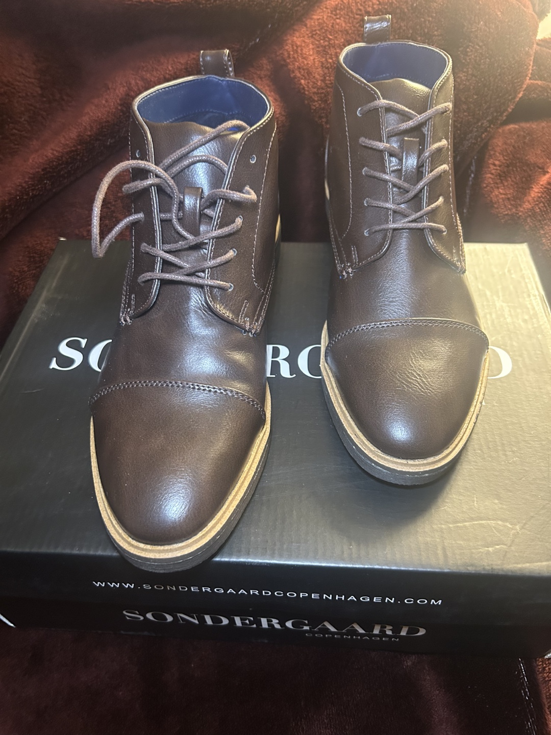 Men's Brown Leather SØNDERGAARD Boots Size 41