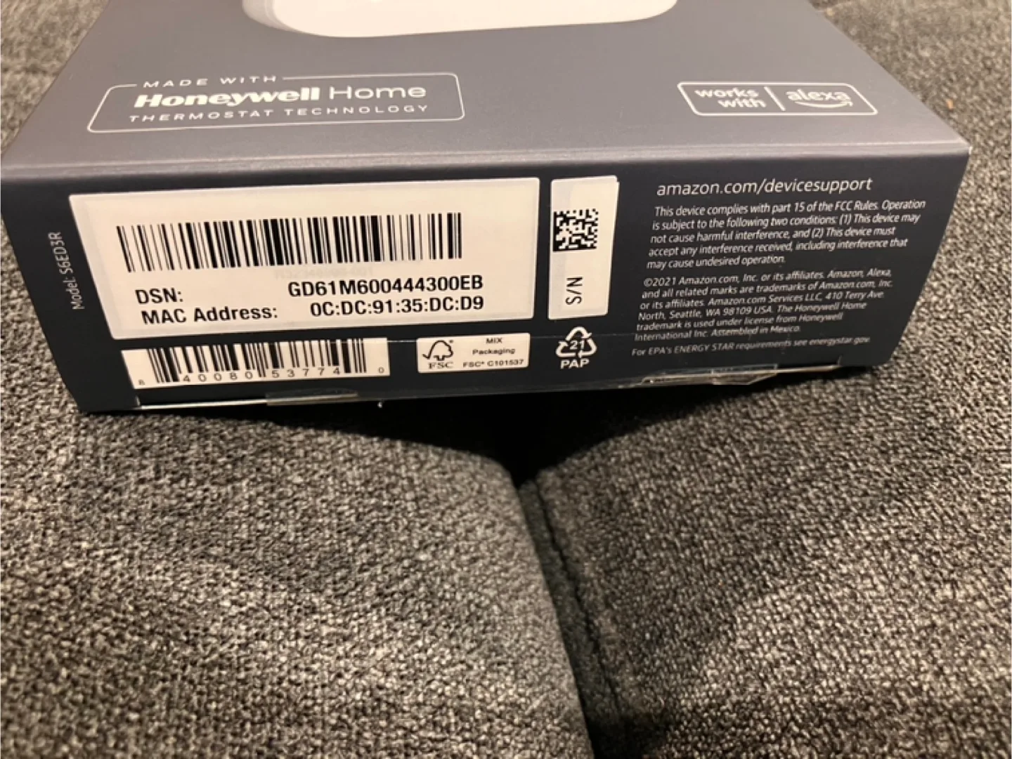 Amazon Smart Thermostat with Alexa Control - New in Box image indicator(5)