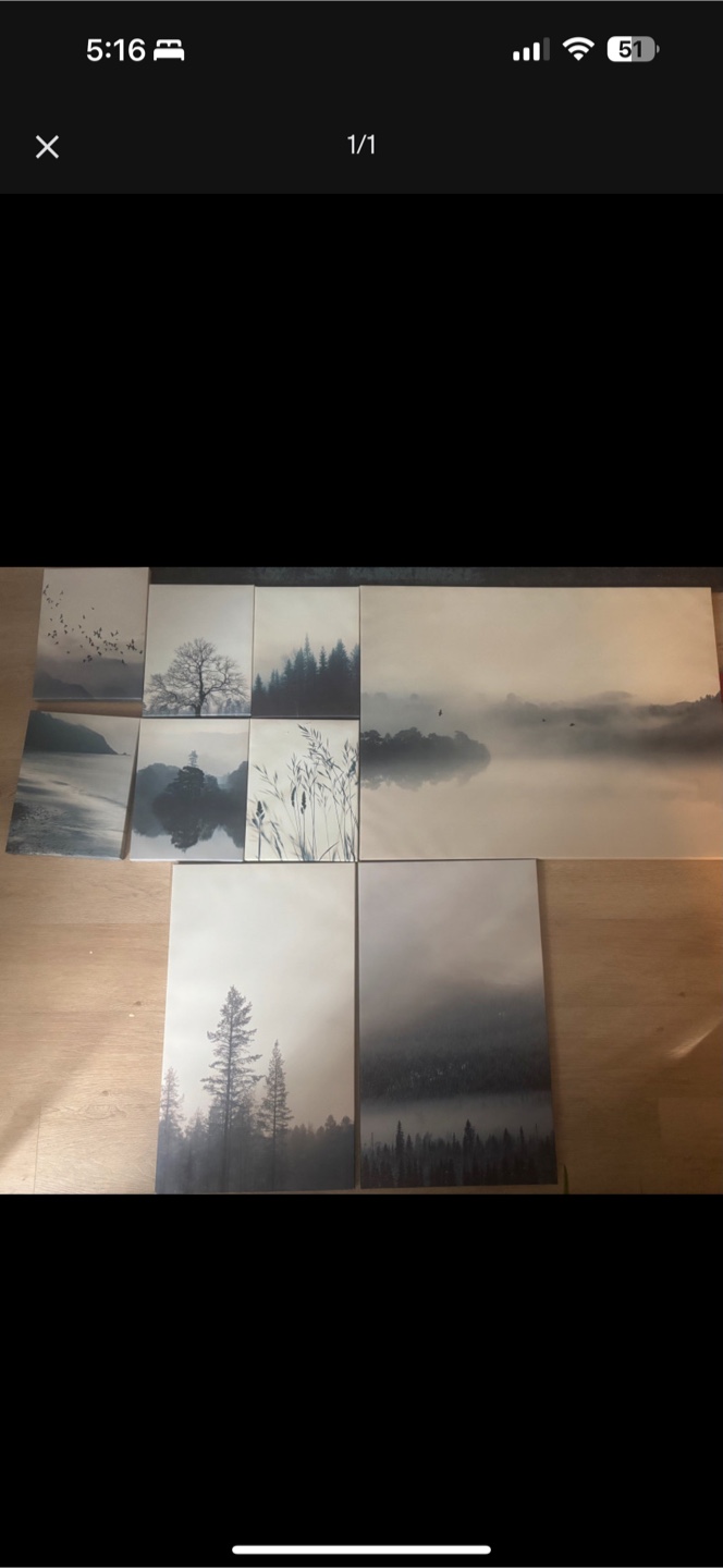 Eight-Piece Canvas Print Set - Nature Scenery