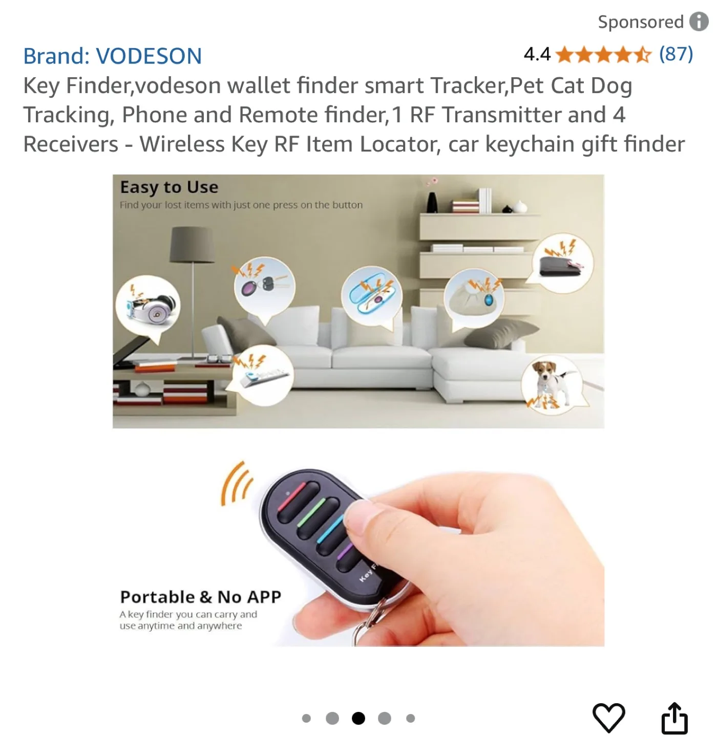 VODeson Key Finder - Wireless Remote Locator thumbnail