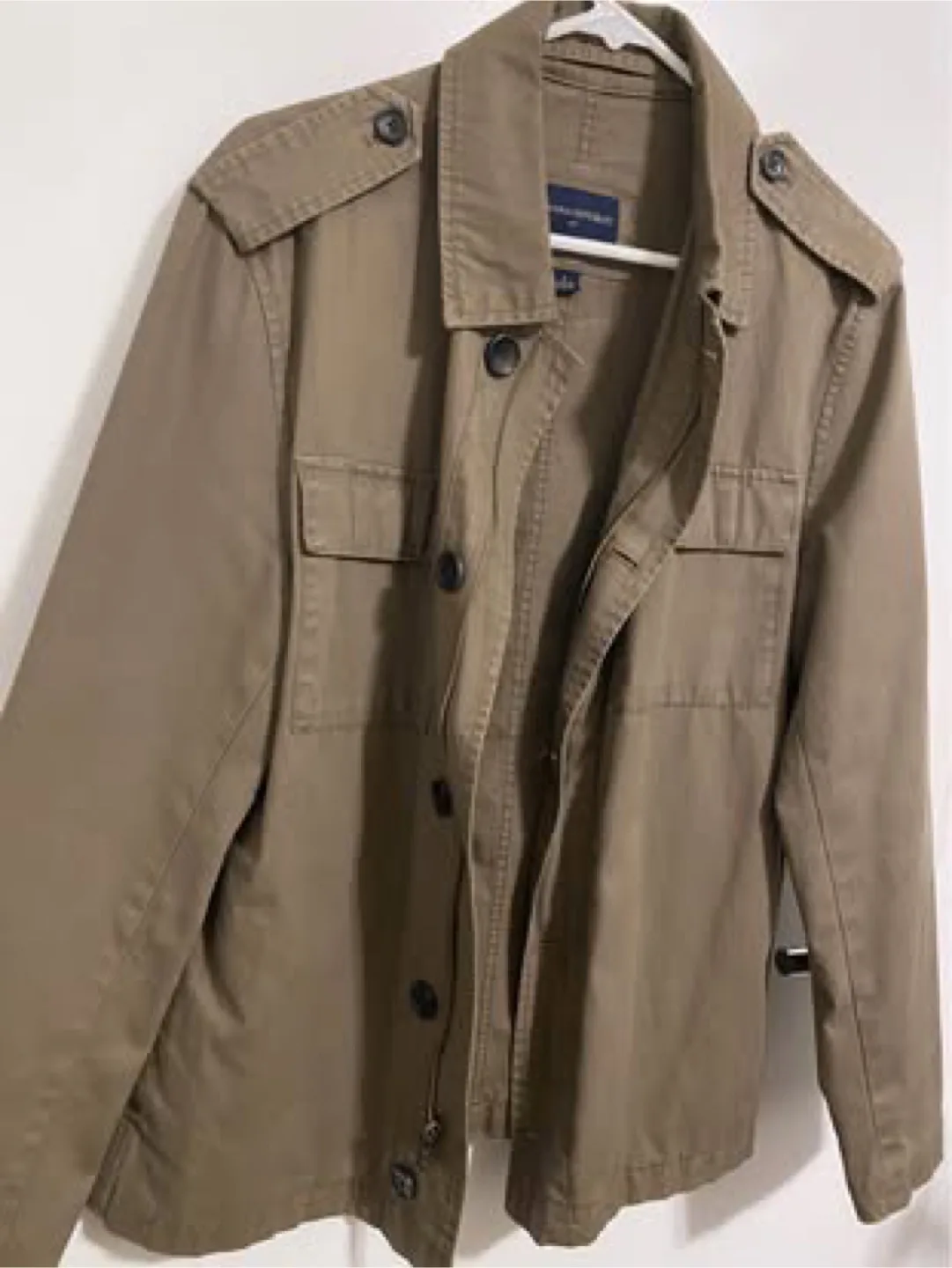 Banana Republic Men's Olive Green Utility Jacket - Size Small image indicator(2)