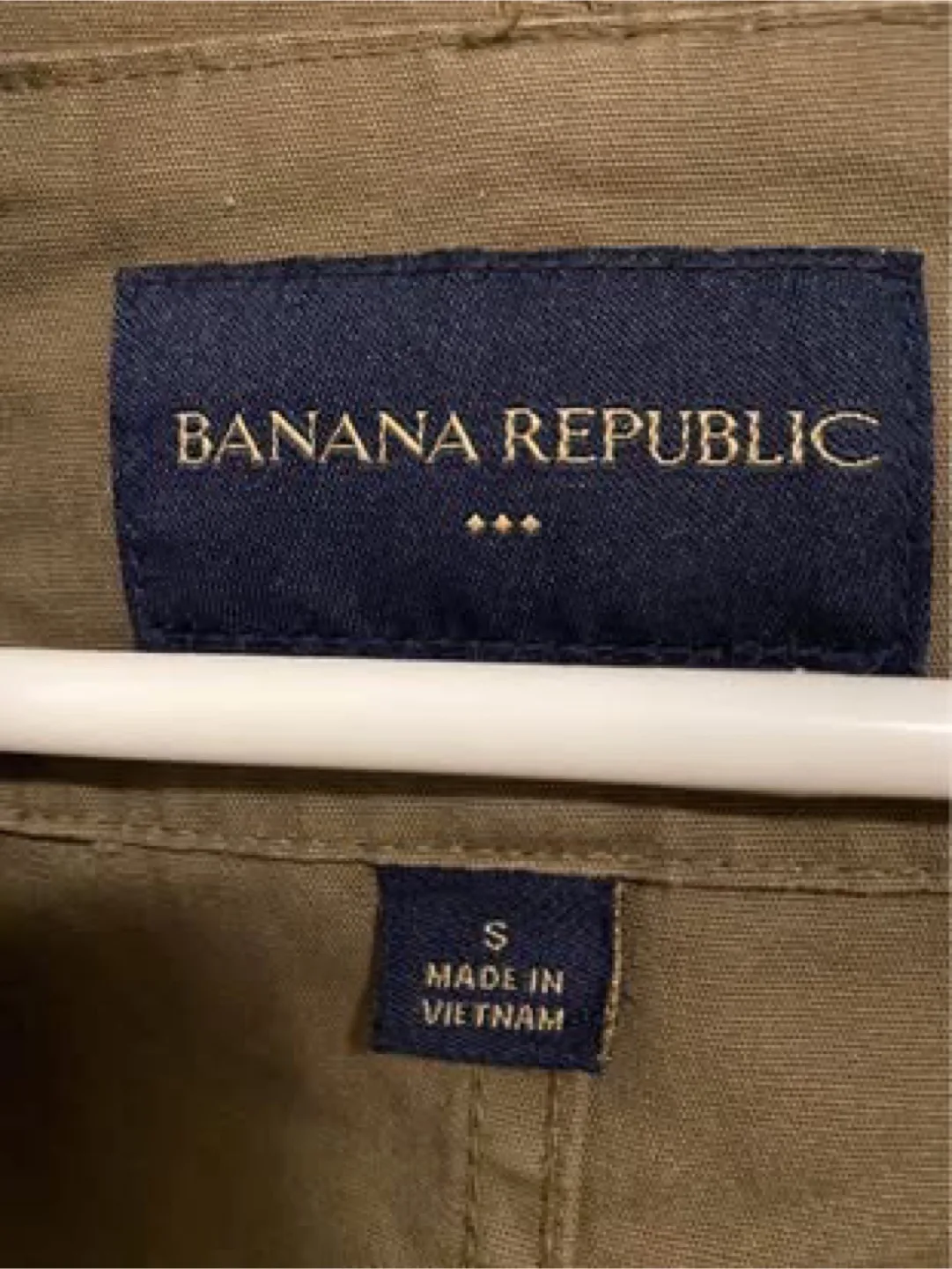 Banana Republic Men's Olive Green Utility Jacket - Size Small image indicator(4)