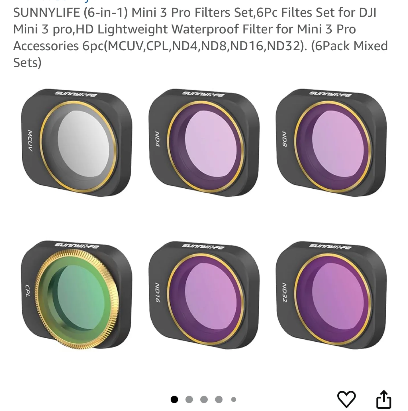 SUNNYLIFE 6-in-1 DJI Mini 3 Pro Filter Set thumbnail