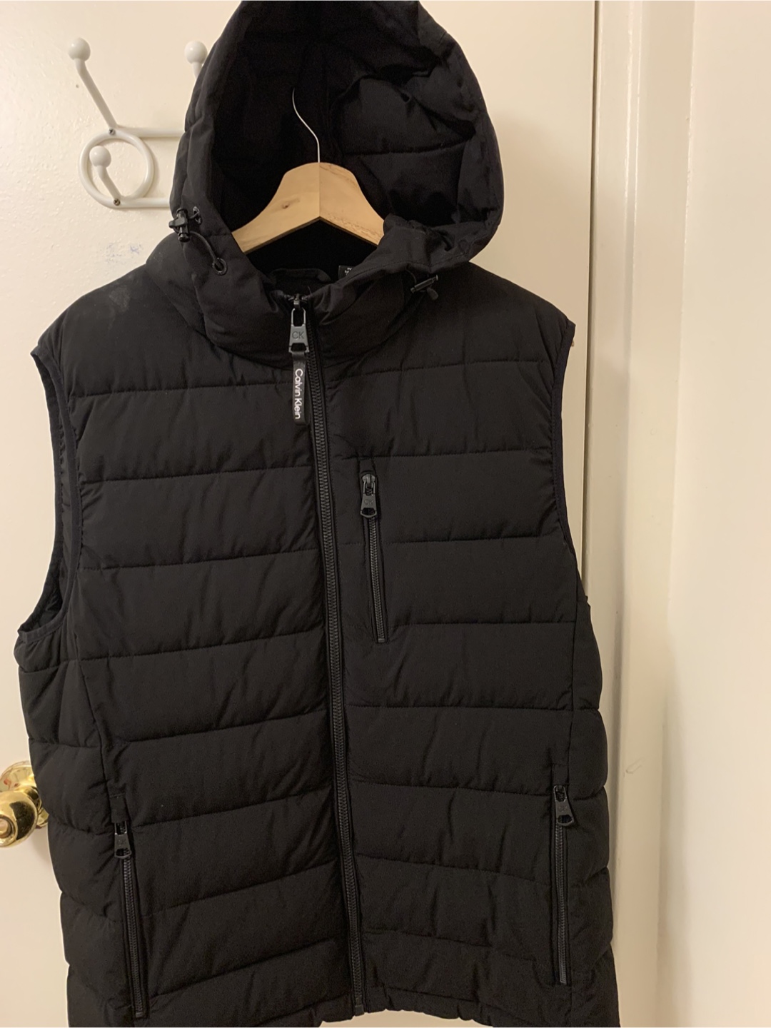 Men's Calvin Klein Black Puffer Vest - Size Large - photo 2