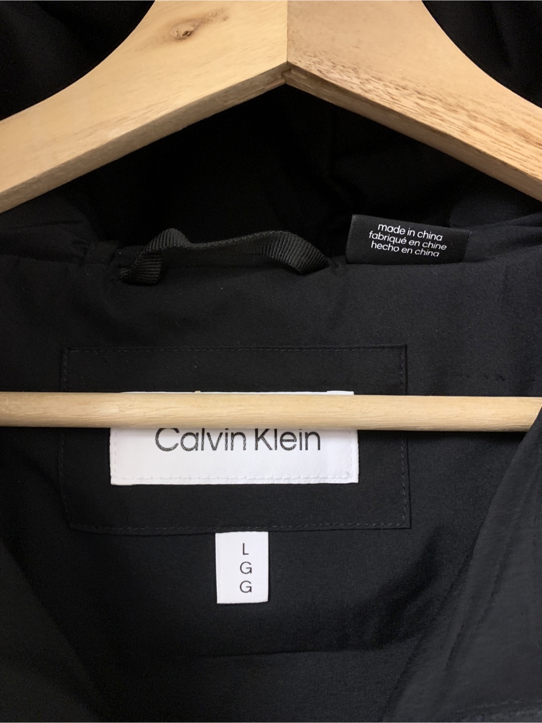 Men's Calvin Klein Black Puffer Vest - Size Large