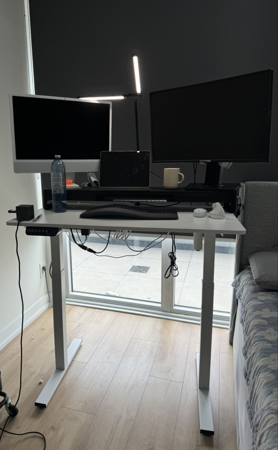 White Electric Standing Desk - Adjustable Height - photo 2