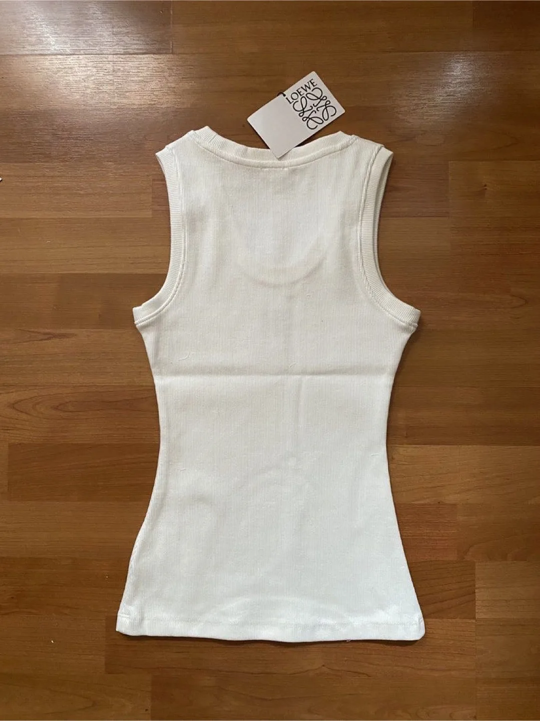 Loewe Ribbed Tank Top - Cream image indicator(2)