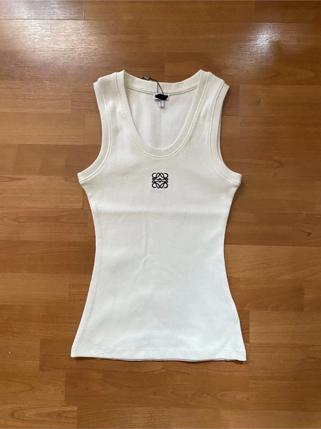 Loewe Ribbed Tank Top - Cream