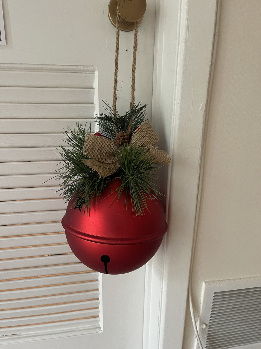 Red Metal Christmas Bell Decoration - photo 2