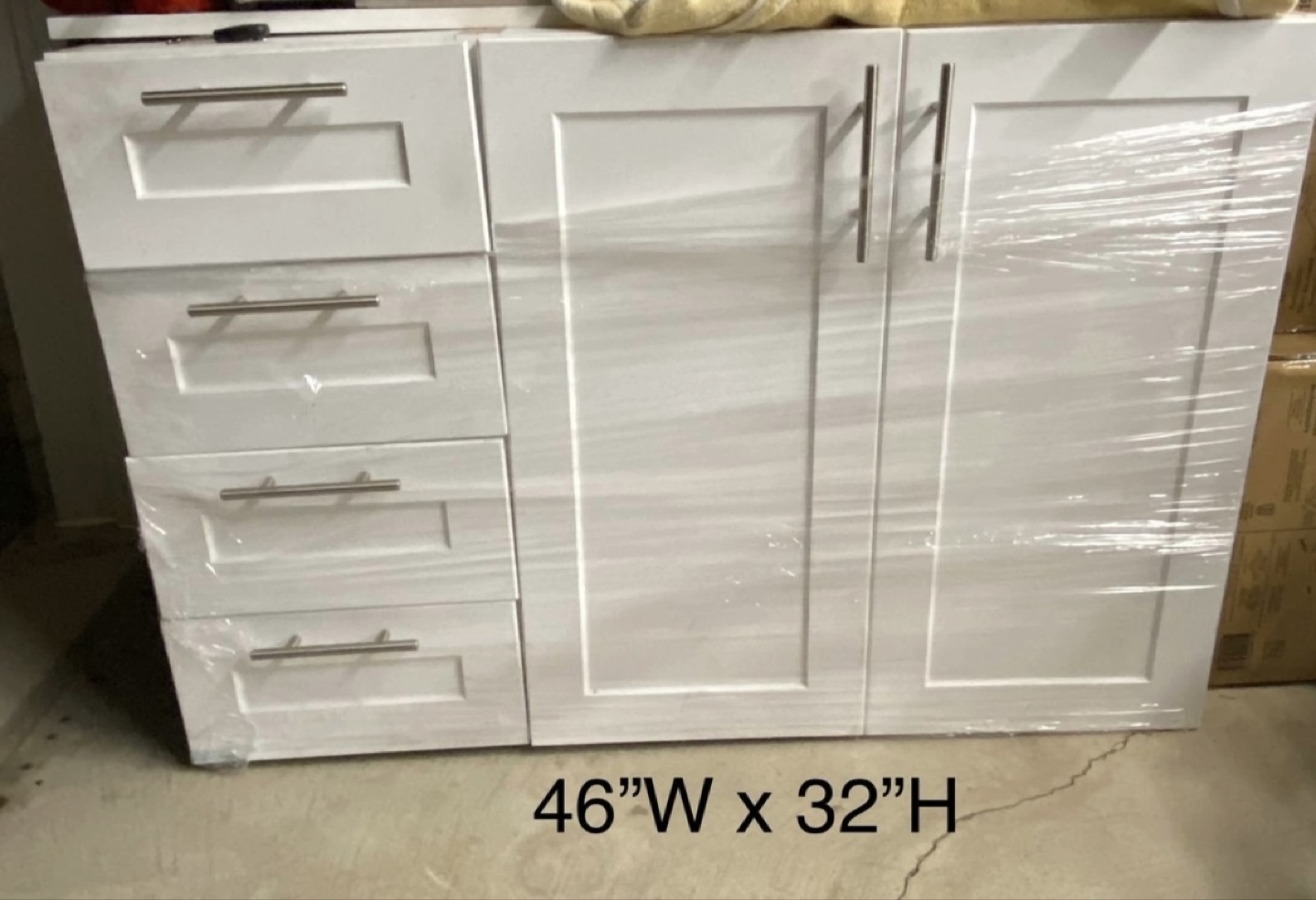 New White Bathroom Vanity Cabinet