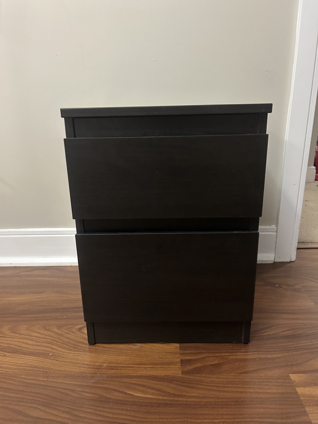 IKEA MALM Two-Drawer Chest - Black-Brown