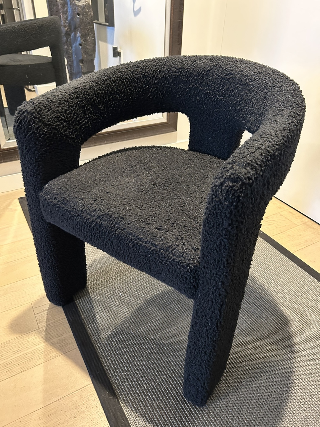 Black Bouclé Armchair - photo 3
