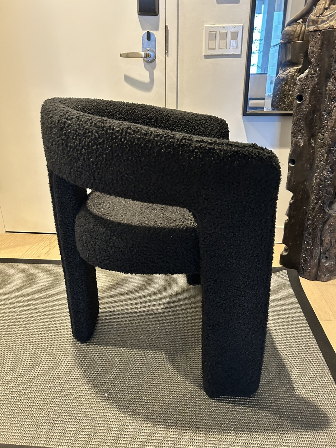 Black Bouclé Armchair - photo 2