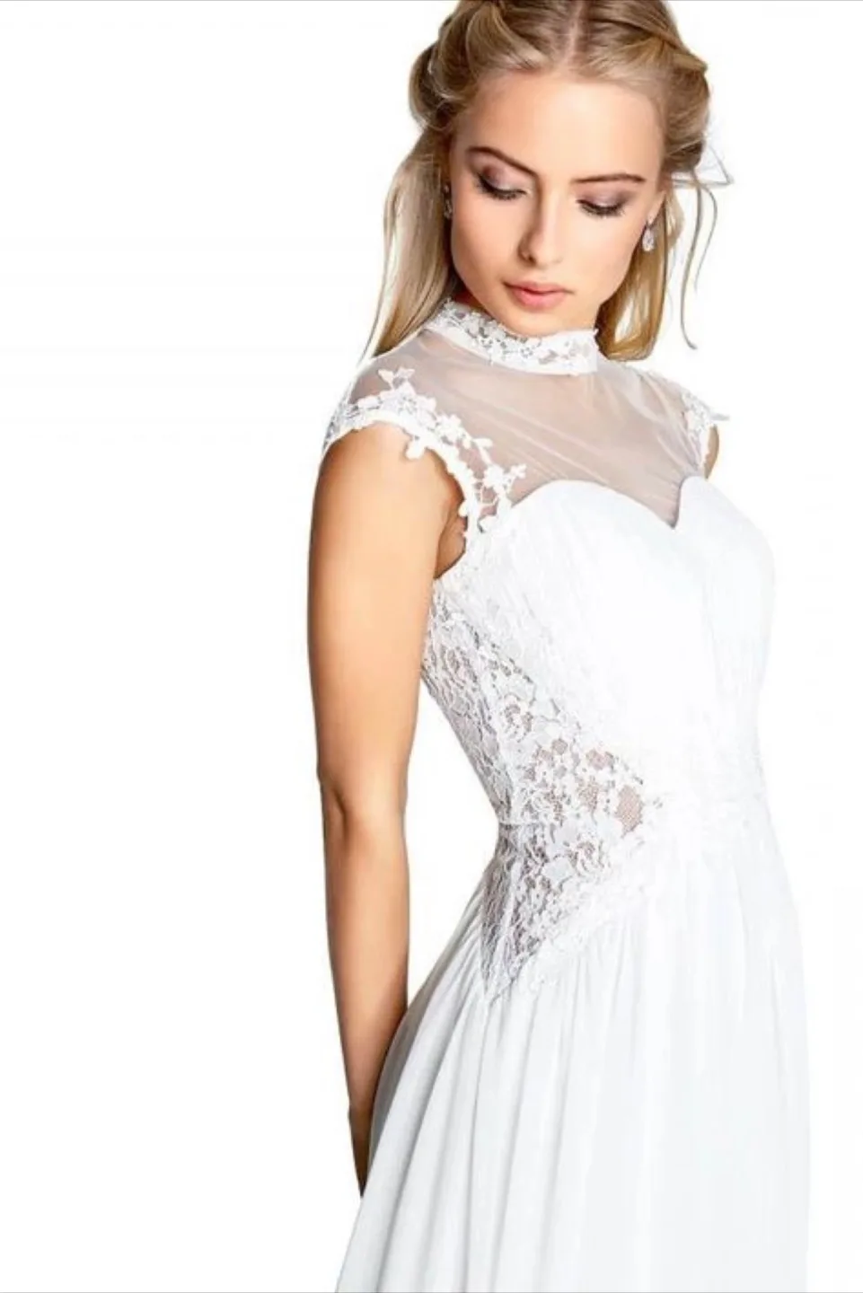 Little Mistress Bridal Lace Detail Wedding Dress size 8 thumbnail