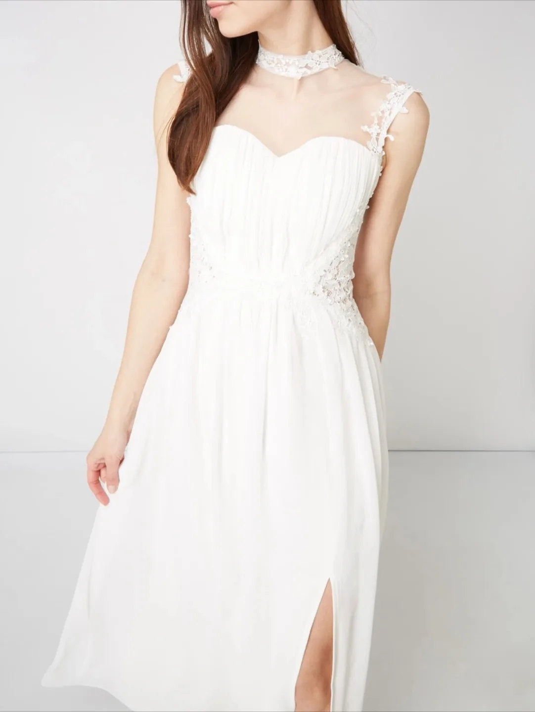 Little Mistress Bridal Lace Detail Wedding Dress size 8 image indicator(3)