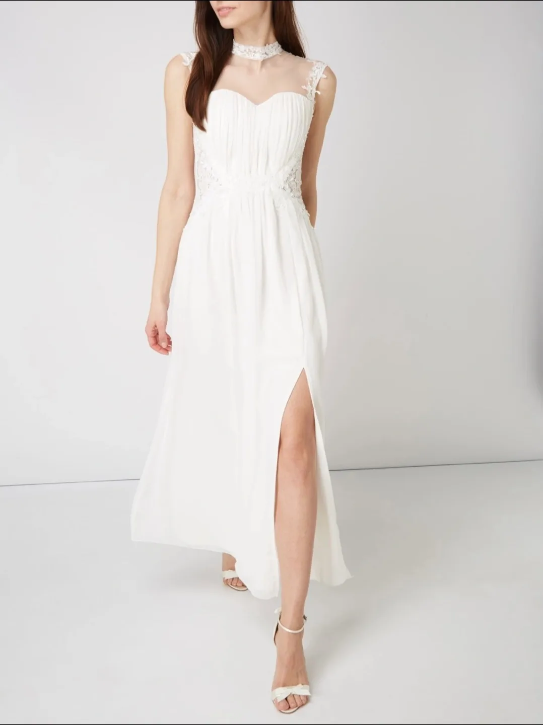 Little Mistress Bridal Lace Detail Wedding Dress size 8 image indicator(2)