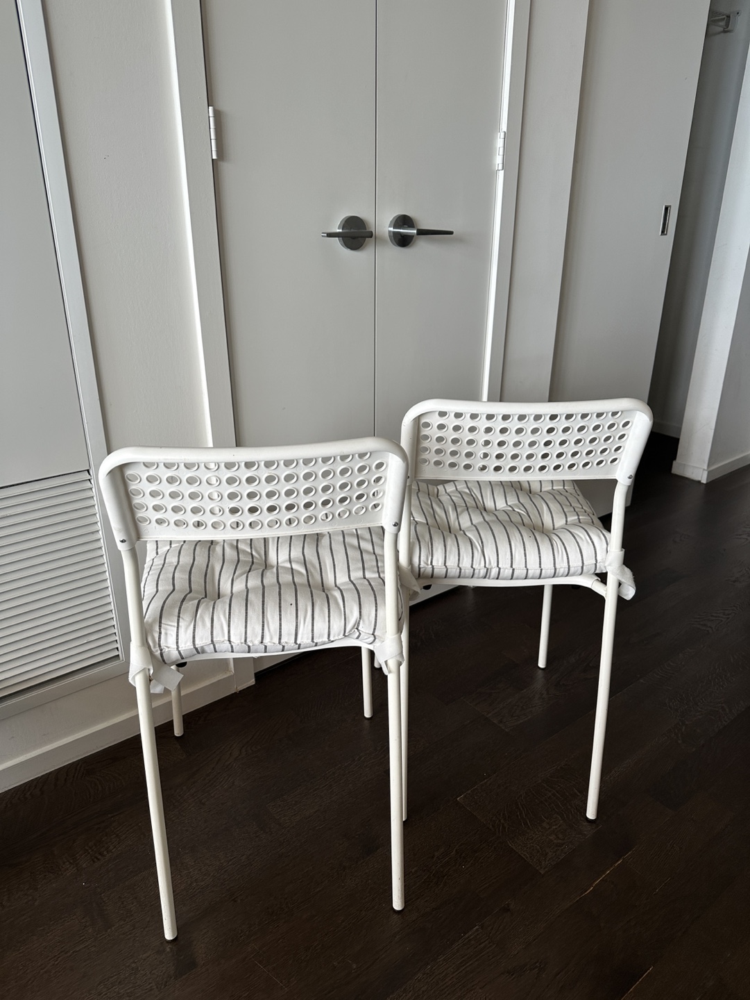 Pair of IKEA White Chairs - photo 3