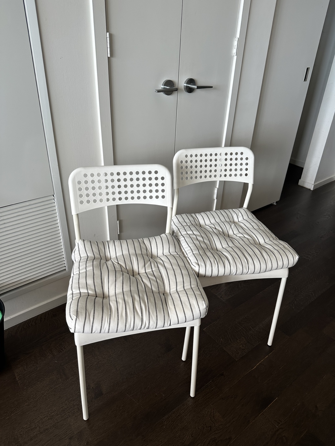 Pair of IKEA White Chairs