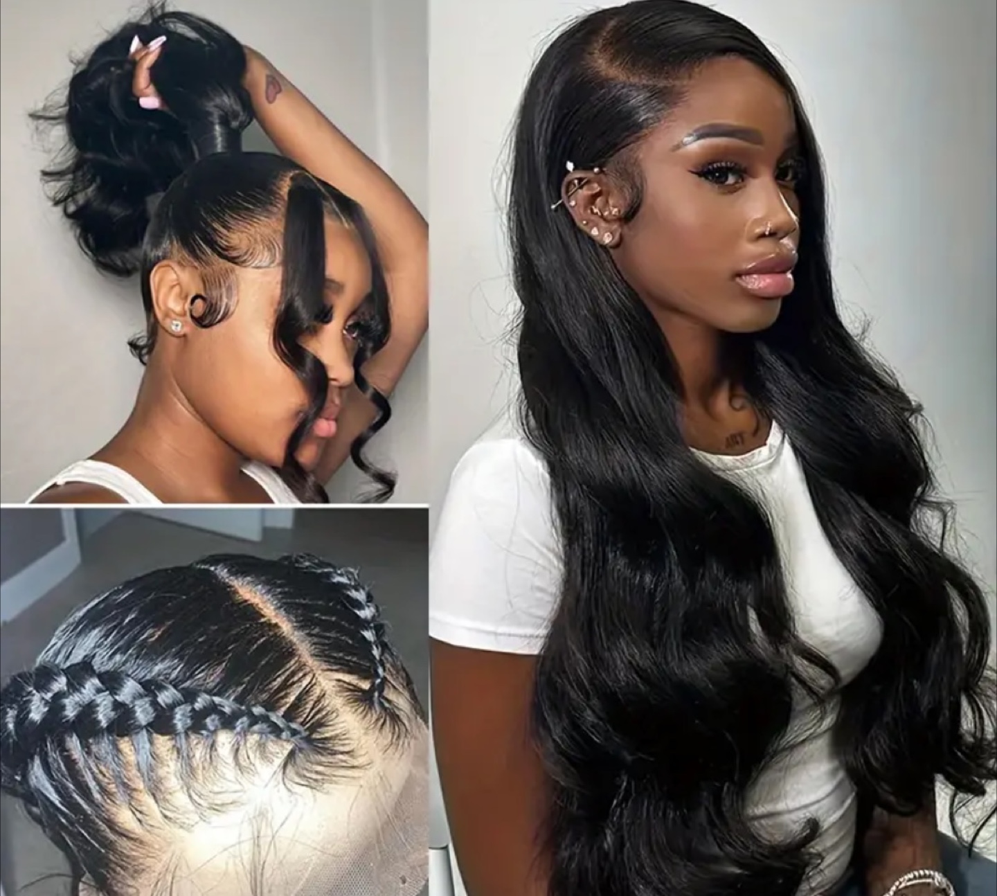 30-inch Body Wave Lace Front Wig - Black - photo 4