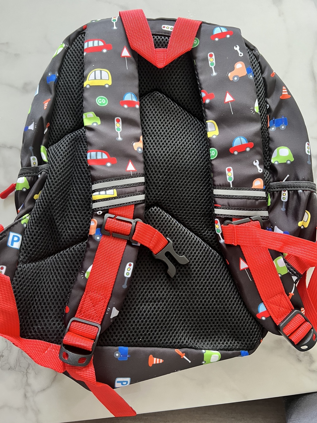 Kids' Car Backpack - Red & Black