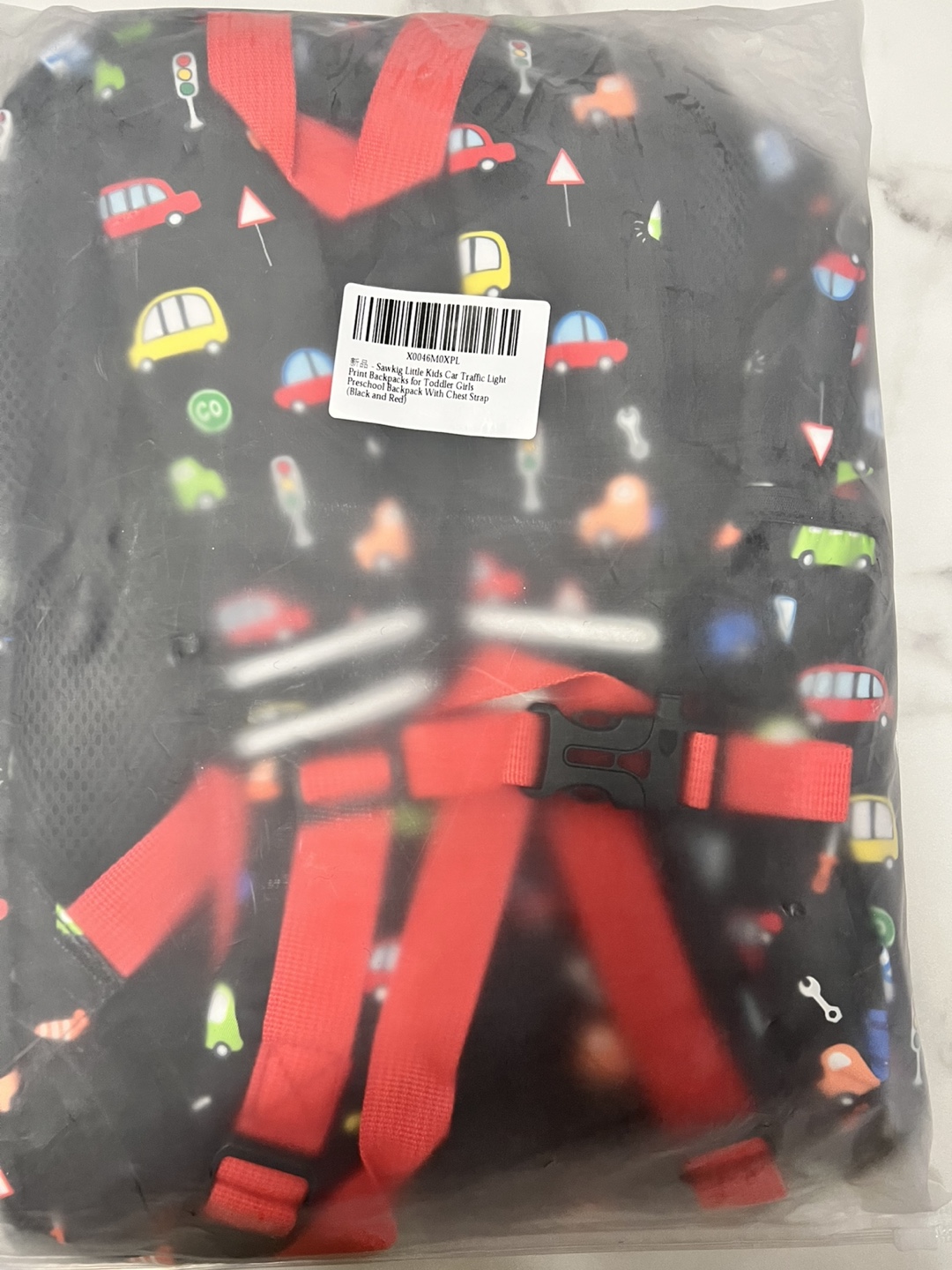 Kids' Car Backpack - Red & Black - photo 4