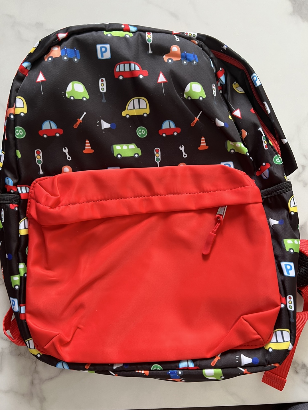 Kids' Car Backpack - Red & Black - photo 2