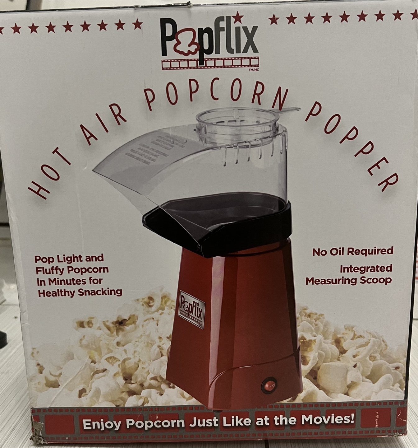 Popflix Hot Air Popcorn Popper - Red - photo 4