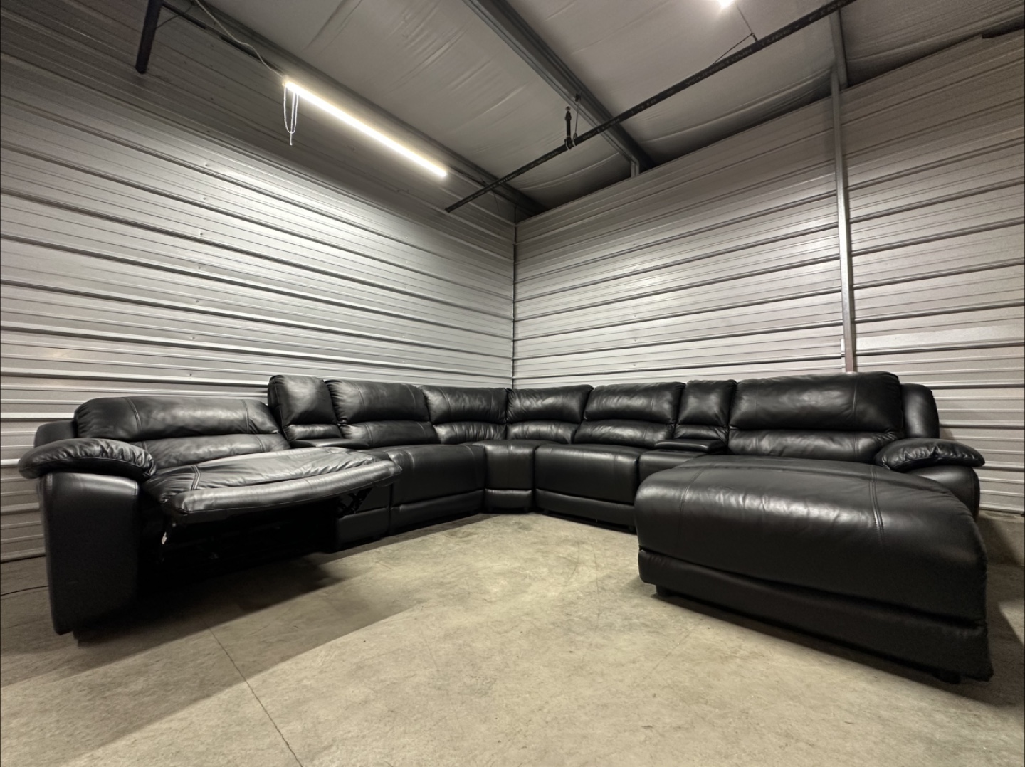 Genuine Leather Reclining Sectional (FREE DELIVERY) - photo 2