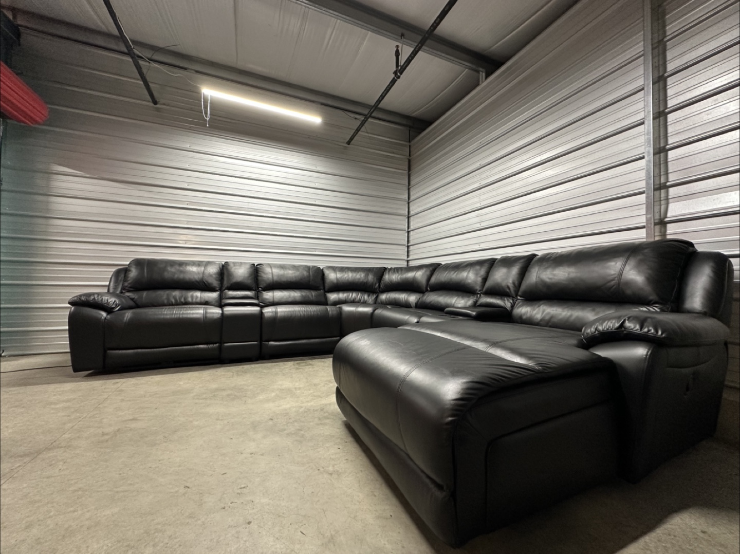 Genuine Leather Reclining Sectional (FREE DELIVERY) - photo 3