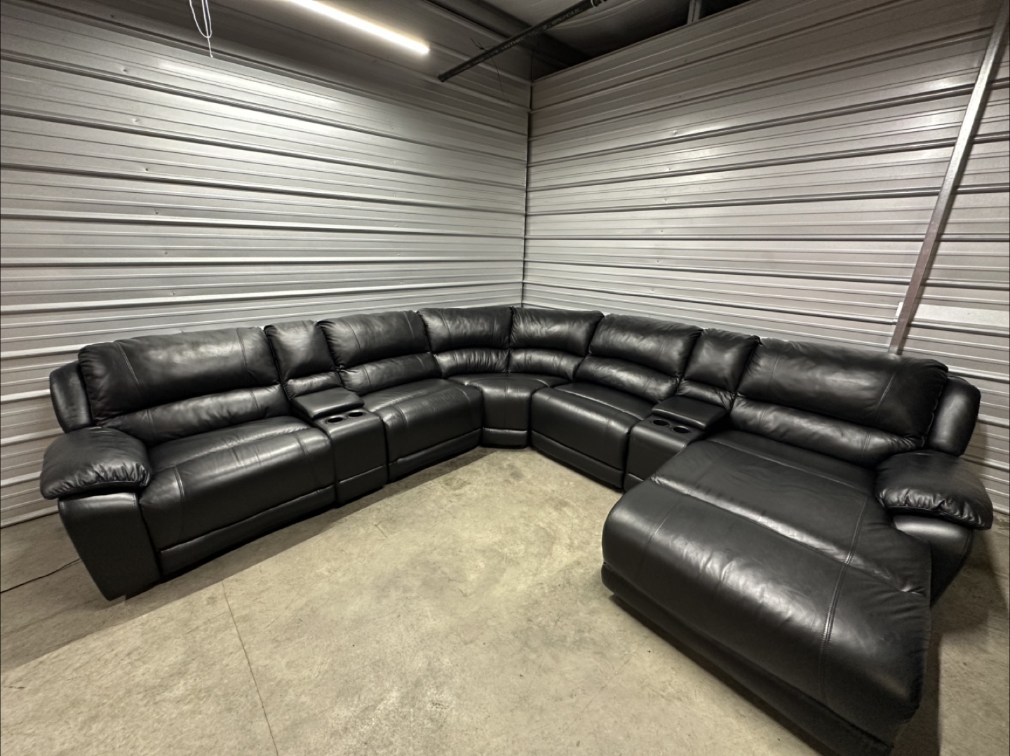 Genuine Leather Reclining Sectional (FREE DELIVERY) - photo 4