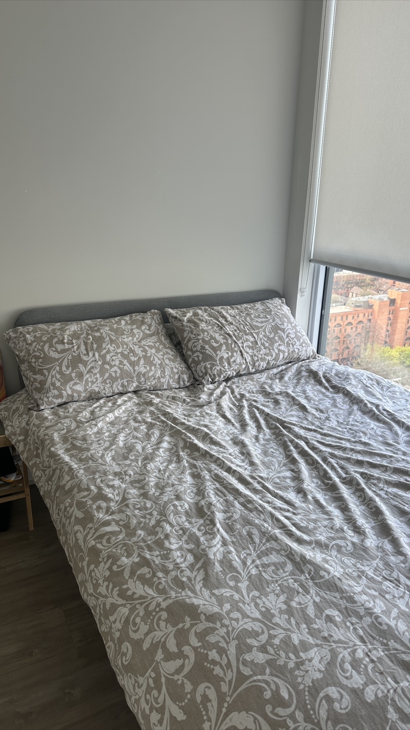Full/Double IKEA SLATT bed frame (grey) - photo 4
