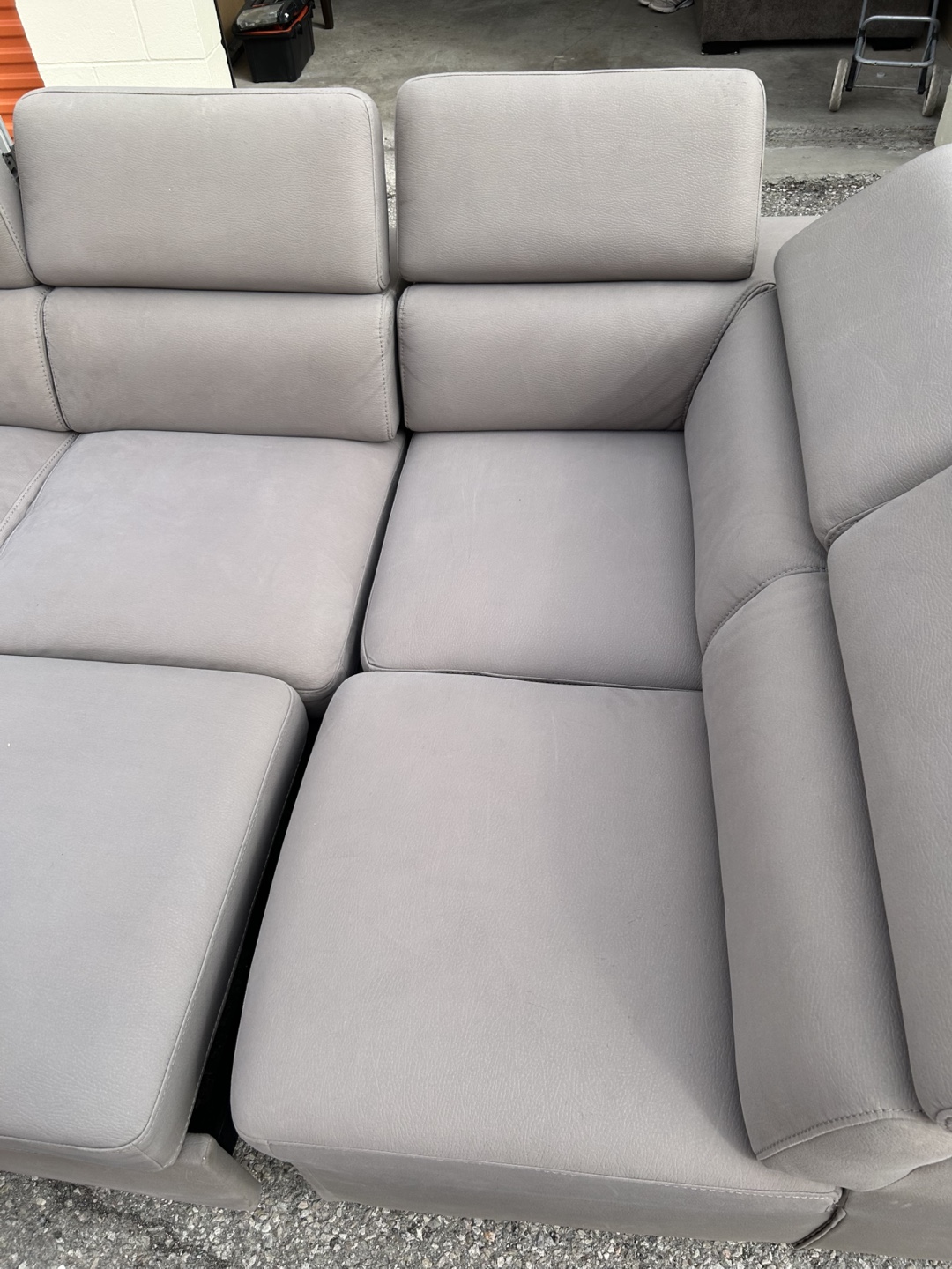 Modern Grey Sectional Sofa with Chaise Lounge - photo 2