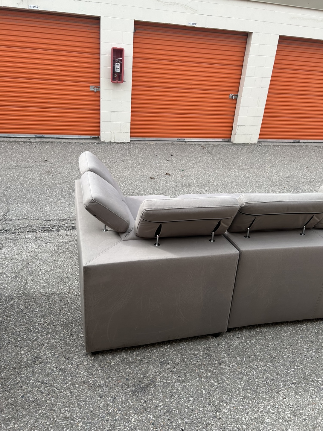 Modern Grey Sectional Sofa with Chaise Lounge - photo 5