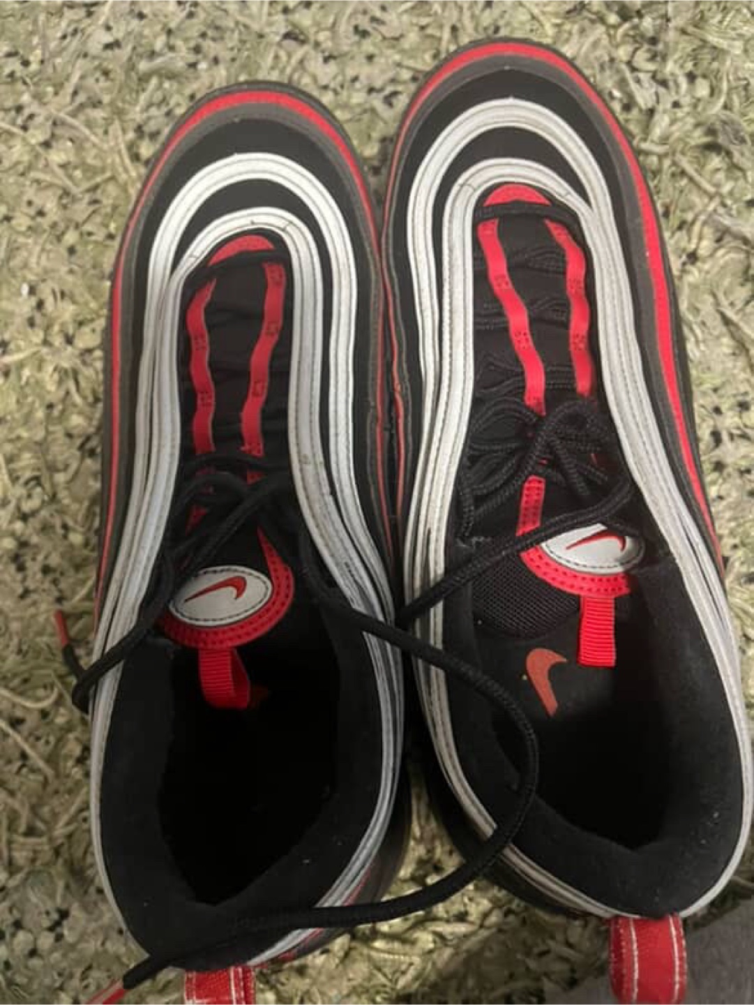 Nike Air Max 97 Black Red Running Shoes - photo 3