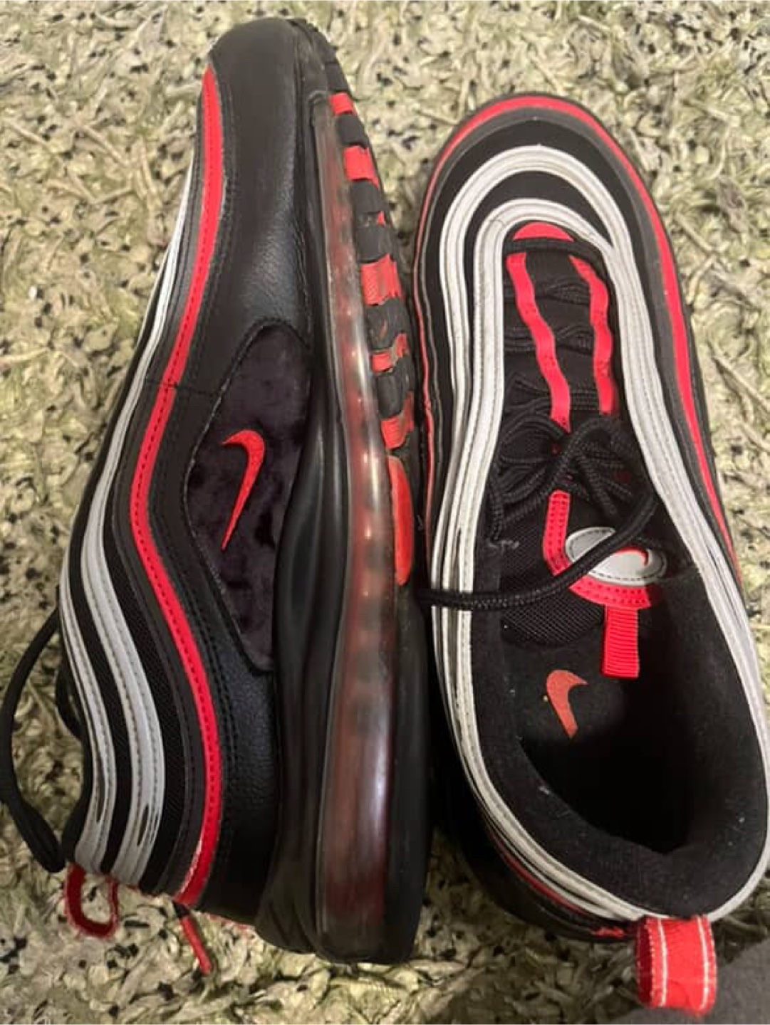 Nike Air Max 97 Black Red Running Shoes